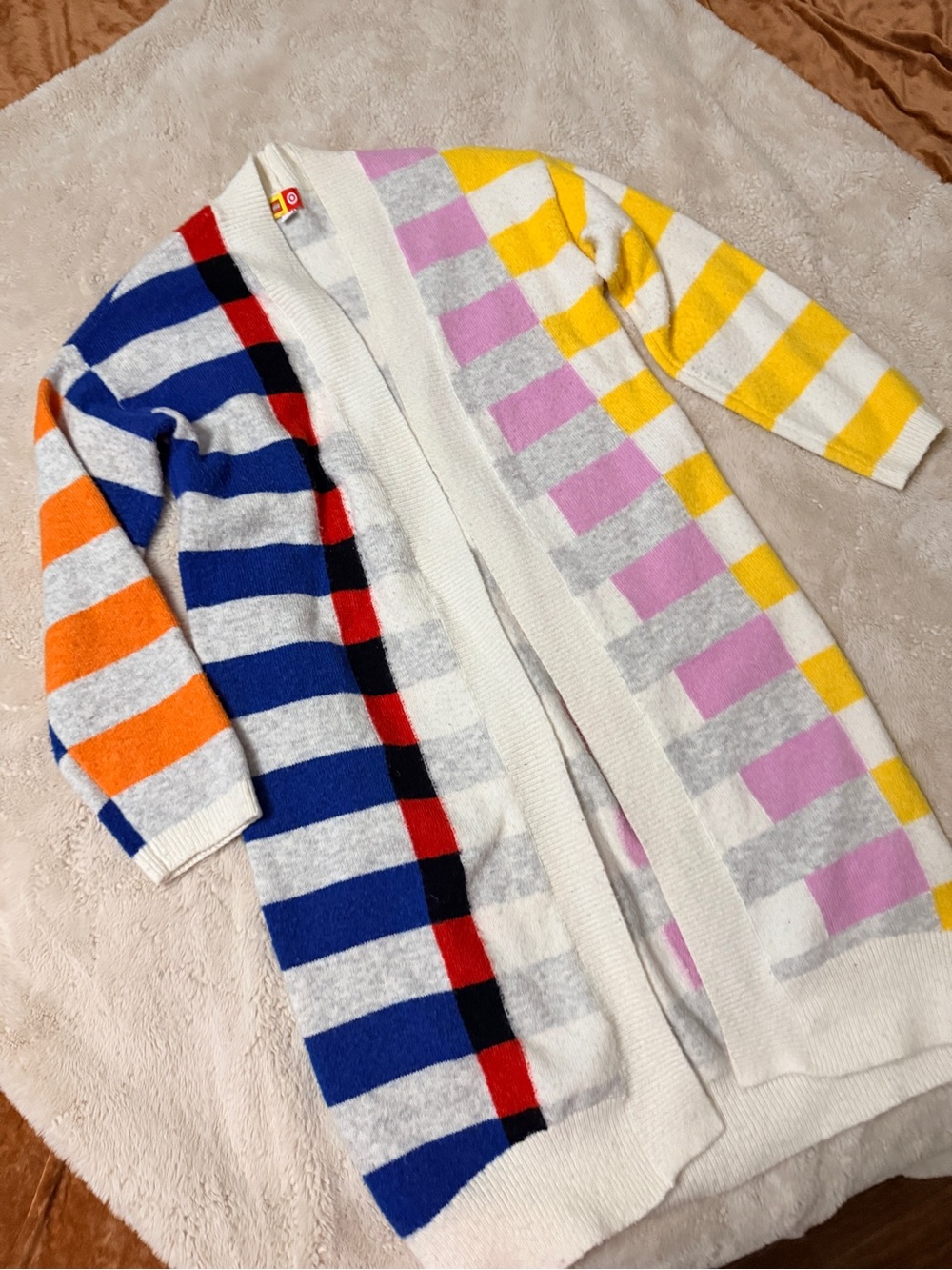 LEGO x Target Long Color block Cardigan - Cozy Sweater Long Sleeve Small Knit